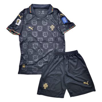 Uniforme Portugal 2026 visitante negro para niño