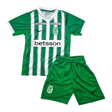 Uniforme Atlético Nacional 2026 local blanco y verde para niño