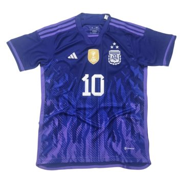 Camiseta Argentina 2023 visitante morada versión fan 3 estrellas
