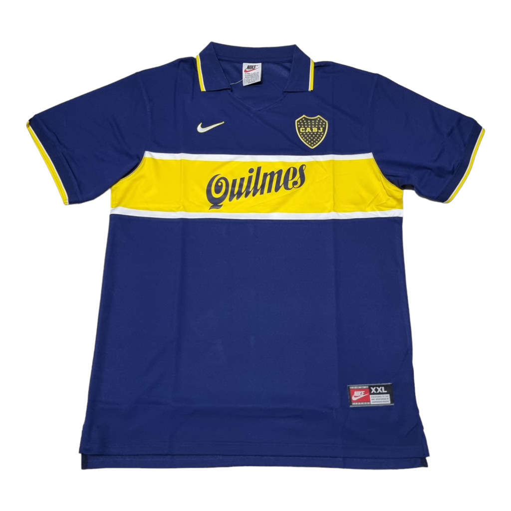 Camisa Boca Juniors 1998 Uniforme 1 Chico Serna #5 De Jogo - Sr Futebol