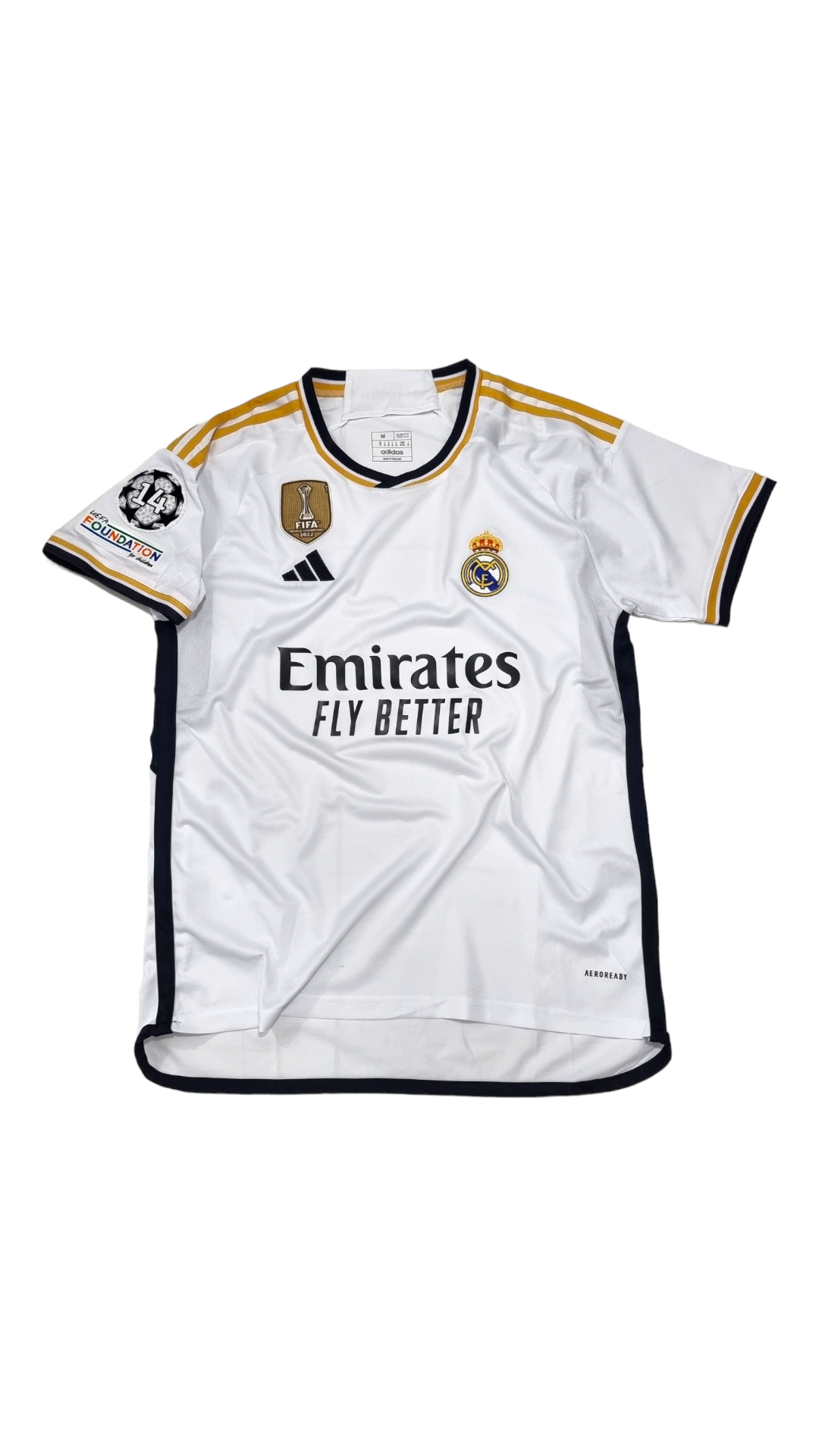 Camiseta Real Madrid 2023-2024 local blanca versión fan 