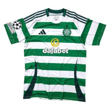 Camiseta Celtic 2024-2025 local verde y blanca versión fan