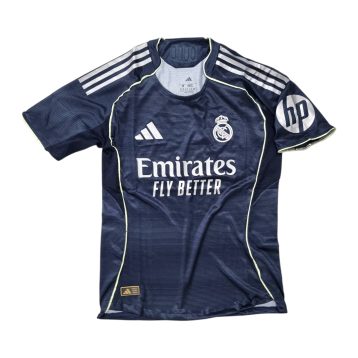 Camiseta Real Madrid 2025-2026 visitante azúl oscura